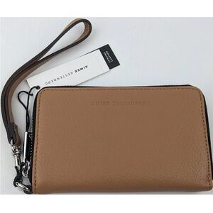 Aimee Kestenberg DIXON Leather Zip Wristlet with Removable Strap